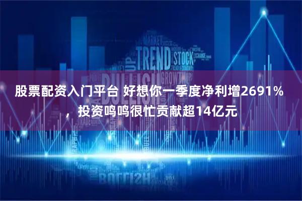 股票配资入门平台 好想你一季度净利增2691% ，投资鸣鸣很忙贡献超14亿元